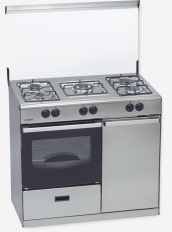 COCINAS DE GAS CON HORNO Y PORTABOMBONAS DE 90 CM.