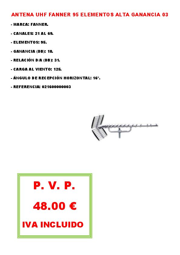 ANTENA UHF FANNER 95 ELEMENTOS 03