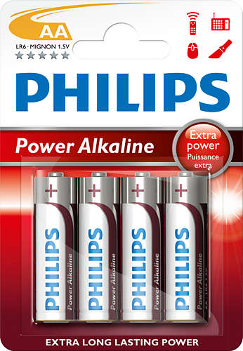PILAS 1.5 V LR06 PHILIPS LR6P4B10 PACK DE 4 PILAS 26