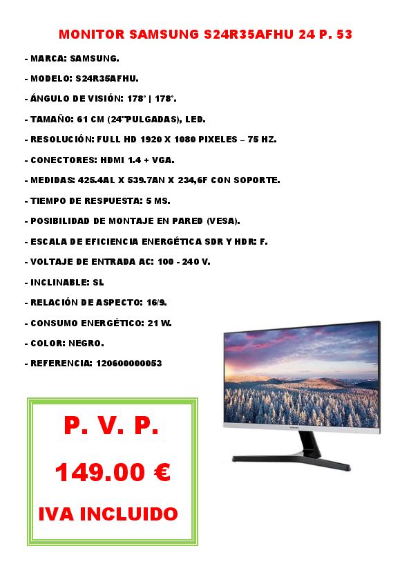 MONITOR SAMSUNG S24R35AFHU 24 P. 53