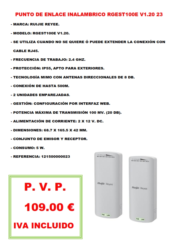 PUNTO DE ENLACE INALAMBRICO RGEST100E V1.20 23