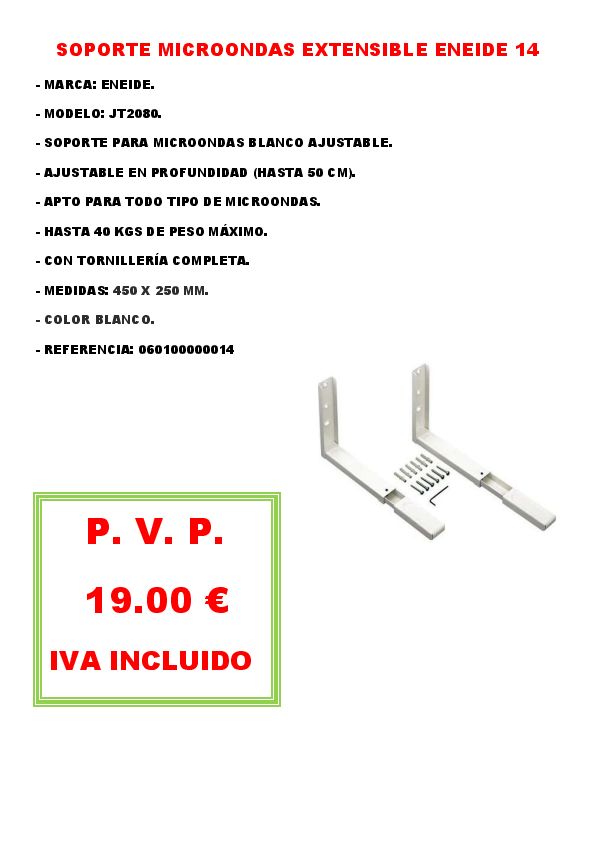 SOPORTE MICROONDAS EXTENSIBLE ENEIDE 14