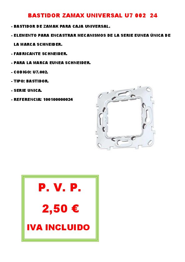 BASTIDOR ZAMAX UNIVERSAL U7 002 24