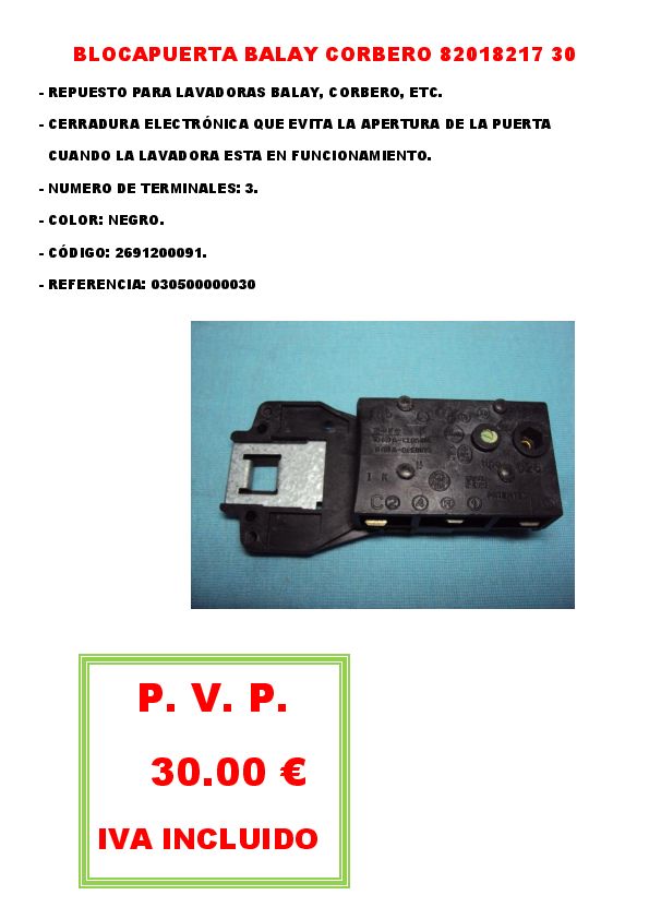 BLOCAPUERTA BALAY CORBERO 82018217 30