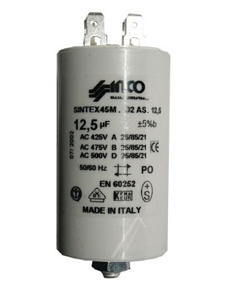 CONDENSADOR LAVADORA 12.5 UF. 450 V. 21