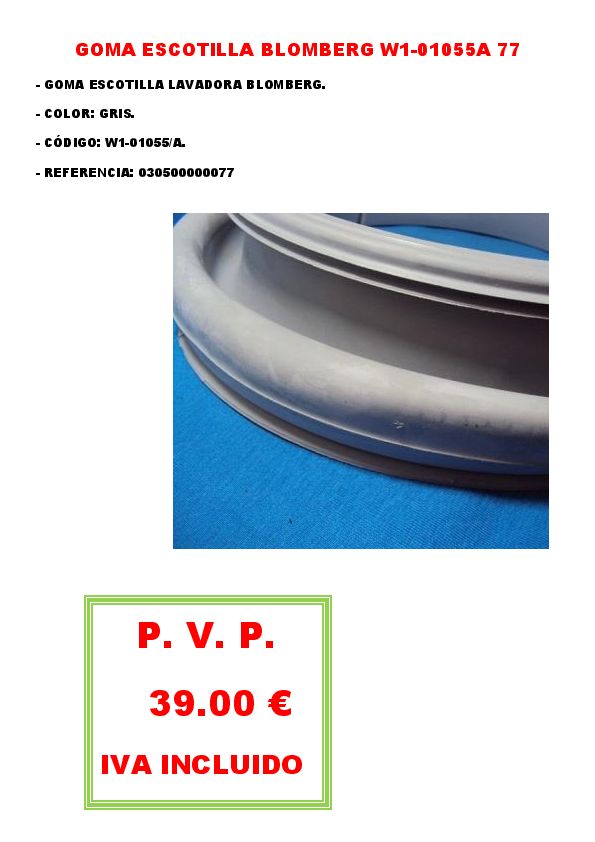GOMA ESCOTILLA BLOMBERG W1-01055A 77